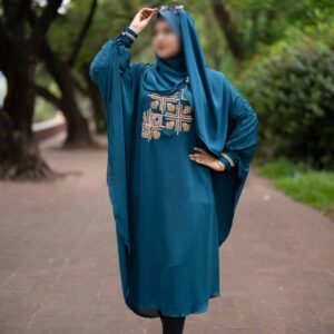 short-abaya-blue