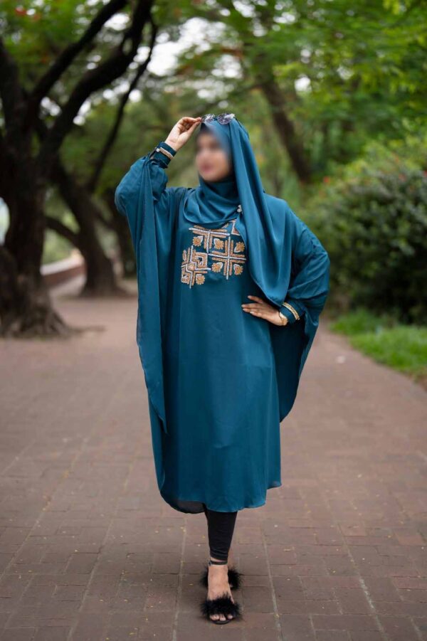 short-abaya-blue